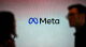 Silhouetted speakers flank a screen showing the Meta logo, suggesting a presentation or panel.