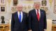 Benjamin Netanyahu and Donald Trump standing together in the Oval Office